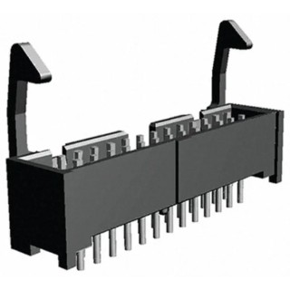 TE Connectivity AMP-LATCH Series Straight Through Hole PCB Header, 26 Contact, 2.54 mm Pitch, 2 Row, Shrouded 1761606-9