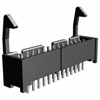 TE Connectivity AMP-LATCH Series Straight Through Hole PCB Header, 26 Contact, 2.54 mm Pitch, 2 Row, Shrouded 1761606-9