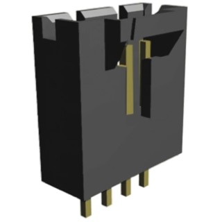 TE Connectivity AMPMODU MTE Series Straight Through Hole PCB Header 5 Contact 2.54 mm Pitch 1 Row Shrouded 5-104362-4