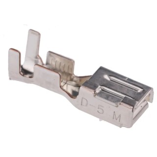 TE Connectivity Dynamic 5000 Series Female Crimp Terminal 12 AWG Min, 10 AWG Max, Silver Plated 316041-6