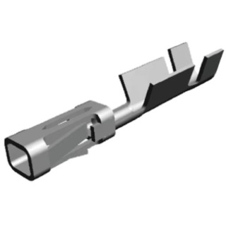TE Connectivity AMPMODU MOD IV Series Female Crimp Terminal, 3A, 24 AWG Min, 20 AWG Max, Bronze Phosphor Bronze 6-87523-9