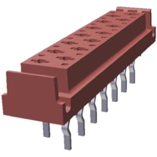TE Connectivity Micro-MaTch Industrial Series Straight Through Hole 14-Contact 2 Row 1.27 mm Pitch PCB Socket 1-338068-4