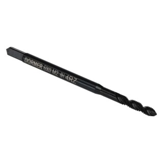 Dormer Metric Standard Spiral Flute Machine Threading Tap M2 Thread, 0.4mm Pitch, 41mm Length E003M2