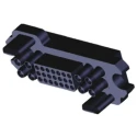 TE Connectivity Power Connector Housing Thermoplastic Cable Mount Straight Entry ELCON 1648206-1