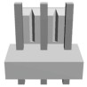 TE Connectivity Economy Power Series Straight Through Hole PCB Header, 3 Contacts, 3.96 mm Pitch, 1 Row, Shrouded 1-1123723-3