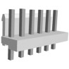TE Connectivity Economy Power Series Straight Through Hole PCB Header, 6 Contacts, 3.96 mm Pitch, 1 Row, Shrouded 1-1123723-6