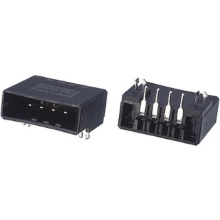 TE Connectivity Dynamic 3000 Series Right Angle Through Hole PCB Header 4 Contacts 3.81 mm Pitch 1 Row Shrouded 2-178294-2