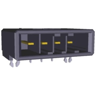 TE Connectivity Dynamic 3000 Series Right Angle Through Hole PCB Header, 4 Contacts, 5.08 mm Pitch, 1 Row 1-179277-3