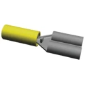 TE Connectivity PIDG FASTON .187 Yellow Insulated Female Spade Connector Crimp 4.75 x 0.51 mm Tab Size 26 AWG to 24 641321-1