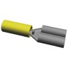 TE Connectivity PIDG FASTON .187 Yellow Insulated Female Spade Connector Crimp 4.75 x 0.51 mm Tab Size 26 AWG to 24 641321-1