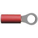 TE Connectivity PIDG Insulated Ring Terminal, M4 Stud Size, 22 AWG to 18 AWG Wire Size, Red 171508-5