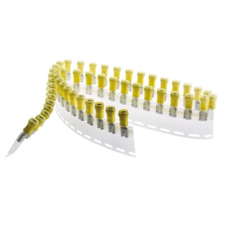 TE Connectivity PIDG FASTON .250 Yellow Insulated Female Spade Connector, Crimp, 6.35 x 0.81 mm Tab Size 12 AWG to 640907-2