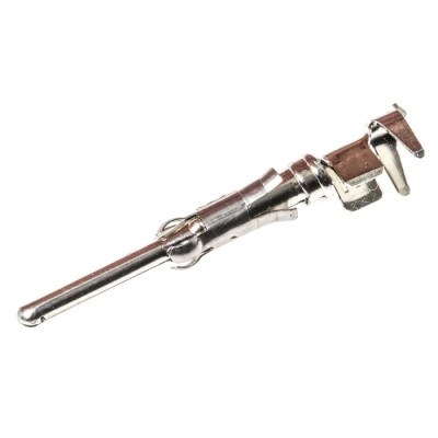 TE Connectivity Type III Series Male Crimp Terminal, 18 AWG Min Crimp, 14 AWG Max, 13A Current, Brass Contact 66597-8