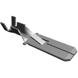 RS PRO FASTIN-FASTON 250 Black Uninsulated Female Spade Connector Crimp 6.35 x 0.81 mm Tab 170151-2