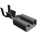 TE Connectivity FASTON 187 Black Uninsulated Female Spade Connector Crimp 4.75 x 0.51 mm Tab Size 20 AWG to 16 AWG 42452-2