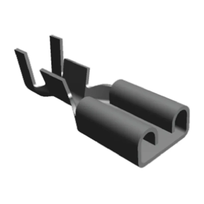 TE Connectivity FASTON 187 Black Uninsulated Female Spade Connector Crimp 4.75 x 0.51 mm Tab Size 20 AWG to 16 AWG 42452-2
