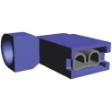TE Connectivity Ultra-Fast .187 Blue Insulated Female Spade Connector, Crimp, 4.75 x 0.51 mm Tab Size 16 AWG to 3-520338-2