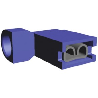 TE Connectivity Ultra-Fast .187 Blue Insulated Female Spade Connector, Crimp, 4.75 x 0.51 mm Tab Size 16 AWG to 3-520338-2