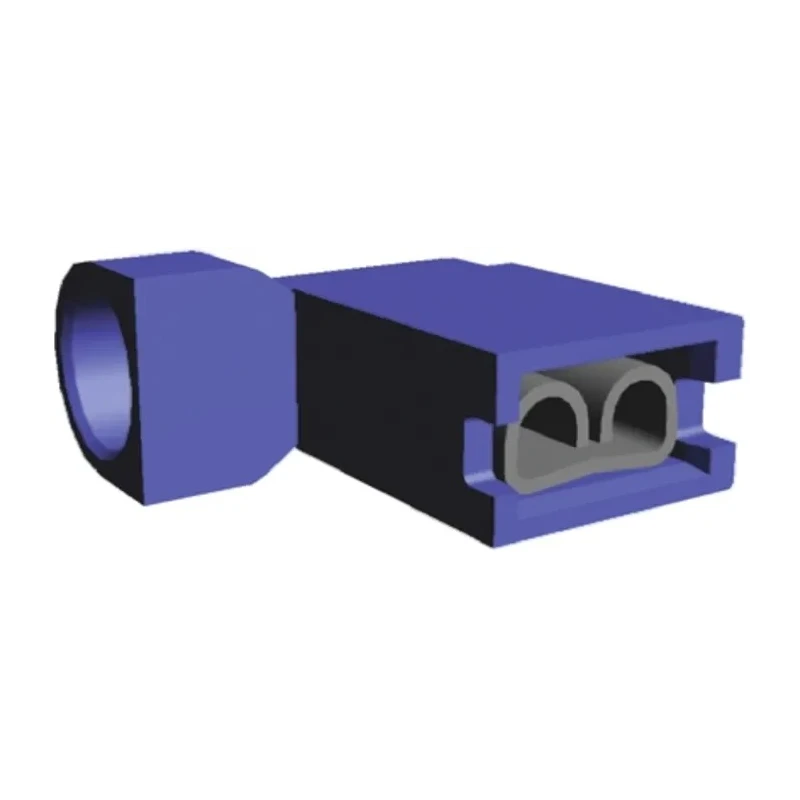 TE Connectivity Ultra-Fast .187 Blue Insulated Female Spade Connector, Crimp, 4.75 x 0.51 mm Tab Size 16 AWG to 3-520338-2