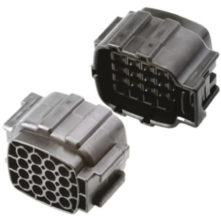TE Connectivity Econoseal J Mark II Automotive Connector Female Black Cable 16-Way Crimp Termination 368047-1