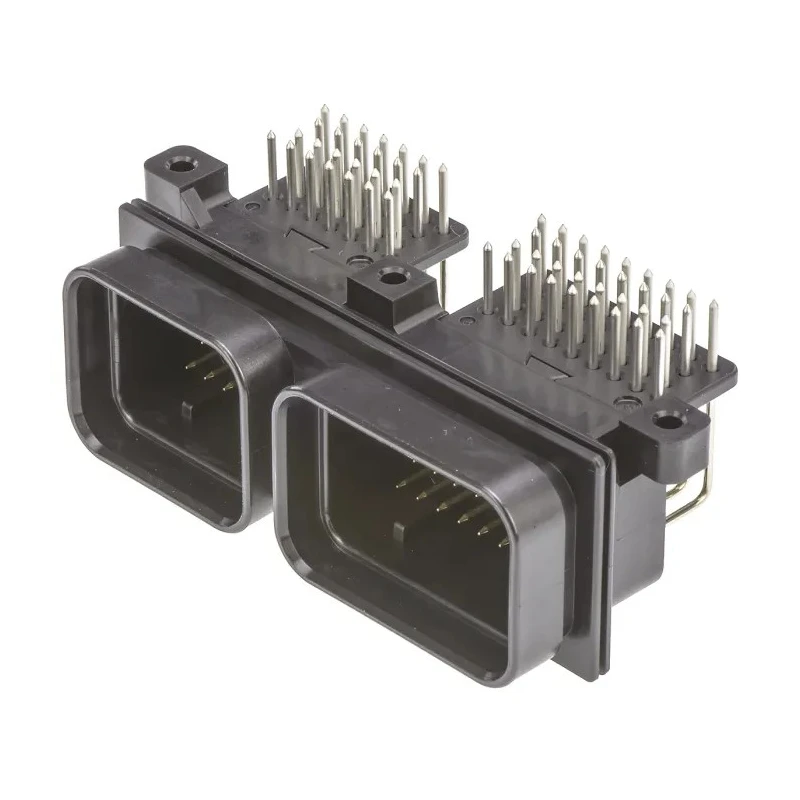 TE Connectivity Superseal Automotive Connector Female Black Through Hole 60 Way Solder Termination 6437288-3