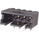 TE Connectivity AMPMODU MOD II Series Right Angle Through Hole PCB Header 4 Contacts 2.54 mm Pitch 1 Row Shrouded 5-102203-1