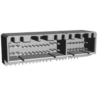 TE Connectivity MULTILOCK 040/070 Female Connector Housing 3.5 mm Pitch 42 Way 2 Row Right Angle 175446-6