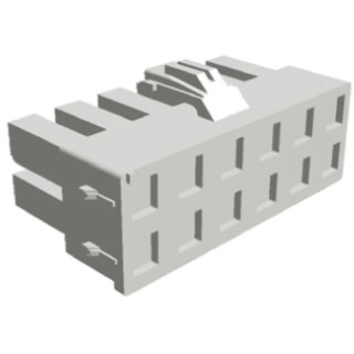 TE Connectivity Power Double Lock Male Connector Housing 12 Way 2 Row Straight 6.5 mm Pitch 917354-1