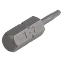 RS PRO Screwdriver Bit 6.35 mm Hex Drive T7 Size, Chrome Vanadium Steel, 25 mm Overall Length 619-682
