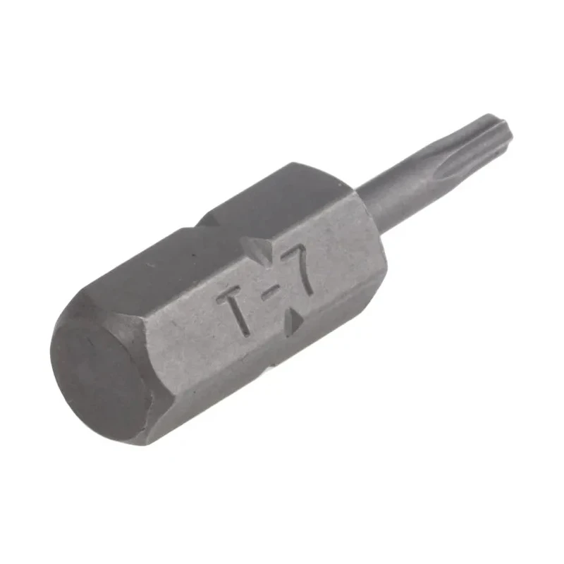 RS PRO Screwdriver Bit 6.35 mm Hex Drive T7 Size, Chrome Vanadium Steel, 25 mm Overall Length 619-682