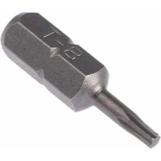 RS PRO Screwdriver Bit, 6.35 mm Hex Drive, T8 Size, 25 mm Overall Length, Chrome Vanadium Steel, 1-Piece 619-698