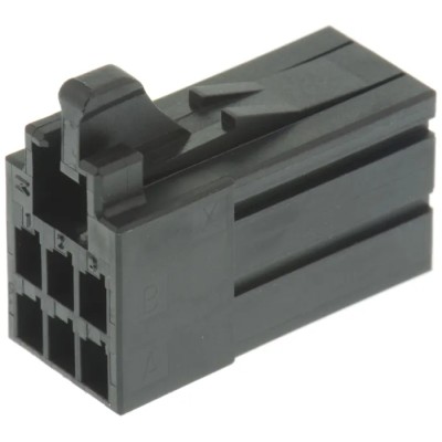 TE Connectivity Dynamic 2000 Female Connector Housing 6 Way 2 Row Straight 2.5 mm Pitch 1-1318119-3