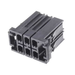 TE Connectivity Dynamic 3000 Female Connector Housing 6 Way 2 Row Straight 5.08 mm Pitch 1-178129-6