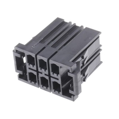TE Connectivity Dynamic 3000 Female Connector Housing 6 Way 2 Row Straight 5.08 mm Pitch 1-178129-6