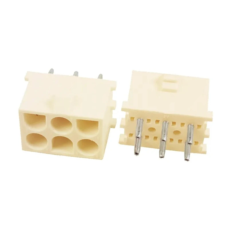 TE Connectivity Universal MATE-N-LOK Series Straight Through Hole PCB Header, 6 Contacts, 6.35 mm Pitch, 3 Row 350585-1