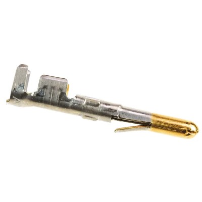 TE Connectivity Commercial MATE-N-LOK Series Male Crimp Terminal, 10A Current, 20 AWG Min to 14 AWG Max Wire Size 60620-5