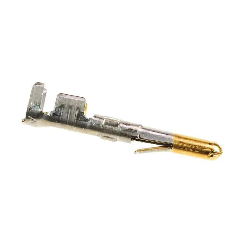 TE Connectivity Commercial MATE-N-LOK Series Male Crimp Terminal, 10A Current, 20 AWG Min to 14 AWG Max Wire Size 60620-5