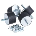 FIBET M12 x 37 mm Anti-Vibration Mount Male to Male Bobbin 841 daN Compression 75 mm OD 124 mm H 7550VV37-70