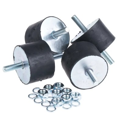 FIBET M12 x 37 mm Anti-Vibration Mount Male to Male Bobbin 841 daN Compression 75 mm OD 124 mm H 7550VV37-70