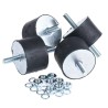 FIBET M12 x 37 mm Anti-Vibration Mount Male to Male Bobbin 841 daN Compression 75 mm OD 124 mm H 7550VV37-70