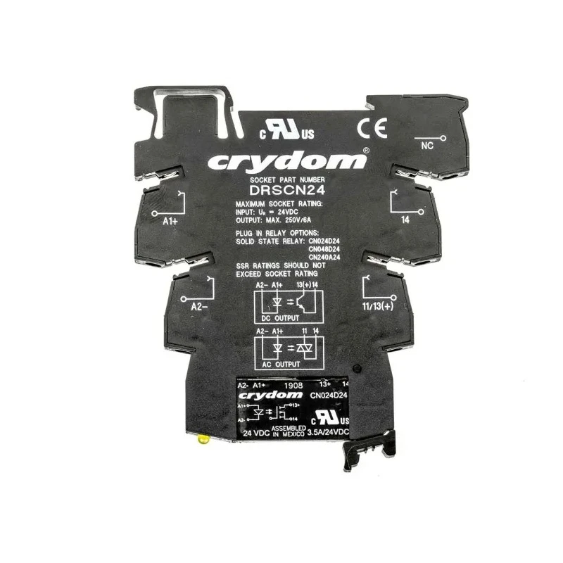 Crydom Solid State Interface Relay Control 30V DC DIN Rail Screw Mount DRA-CN024D24