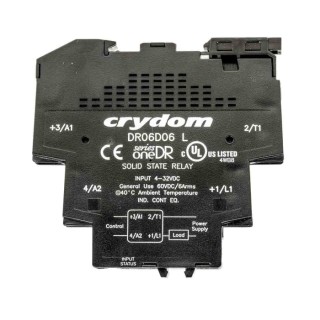 Crydom OneDR Solid State Interface Relay 24V AC Control Voltage 600V AC Load, 6A Rated Load Current DR06D06