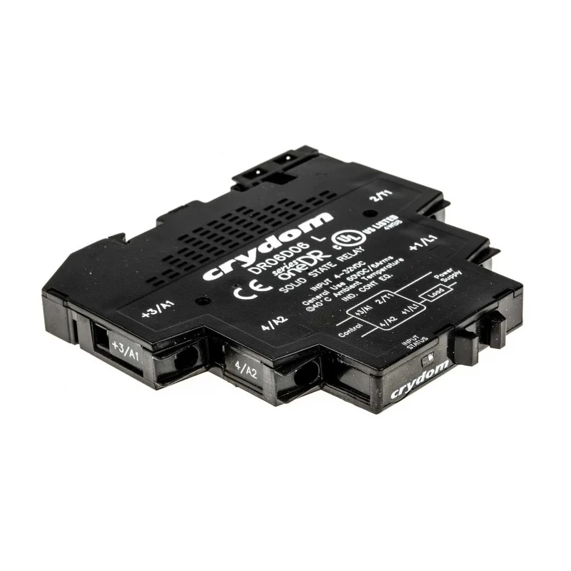Crydom OneDR Solid State Interface Relay 24V AC Control Voltage 600V AC Load, 6A Rated Load Current DR06D06
