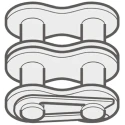 Renold Roller Chain Link Riveted Pin ISO 606 European BS ANSI Standard 06B2S26