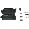 TE Connectivity AMPLIMITE HD-20 Series Plastic Right Angle D-Sub Backshell, 9 Way 5206478-1