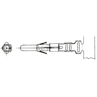 Molex 5006 Series Male Crimp Terminal, 24 AWG Min Crimp, 18 AWG Max 08-70-0002