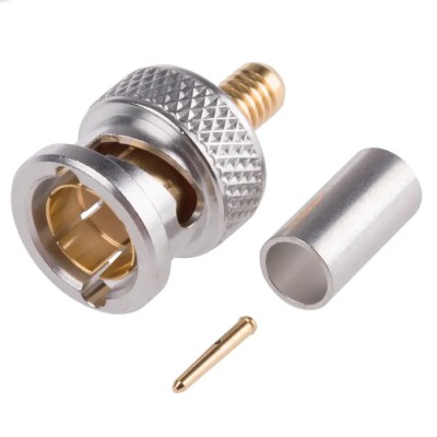 Radiall BNC Series Coaxial Connector Cable Male BNC 75Ω Straight Body Crimp R142077702W