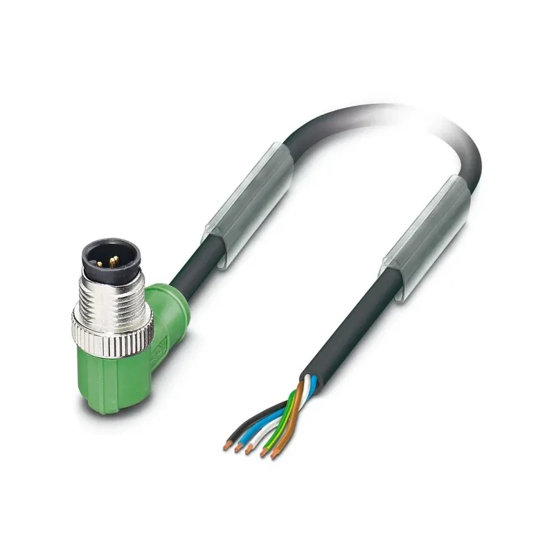 Phoenix Contact Sensor Actuator Cable Male 5 Way Right Angle to 5 Way Unterminated, Polyurethane Jacket, 1.5 m, 60V 1669796