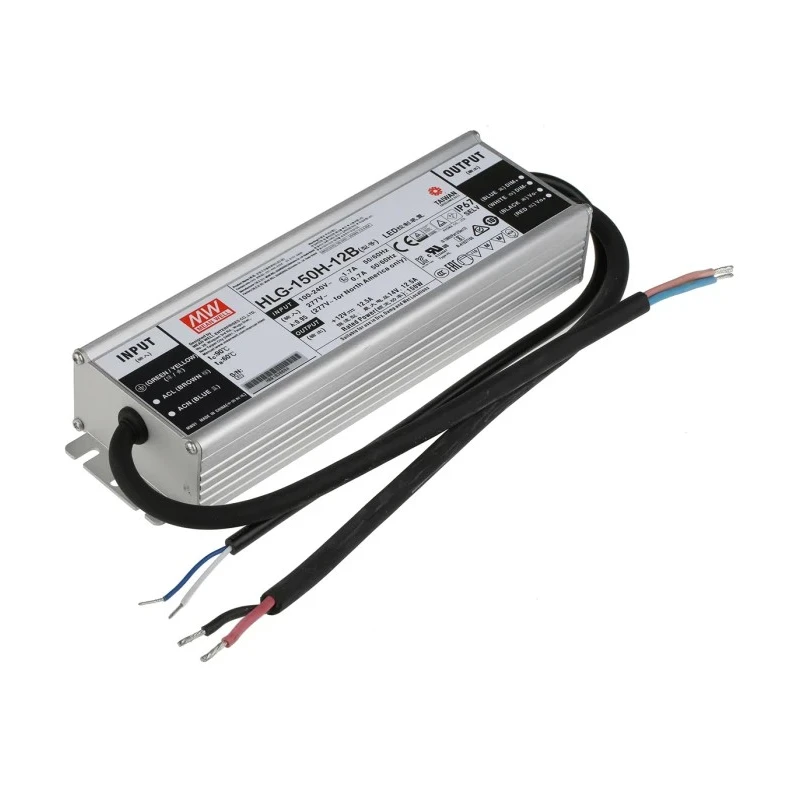 MEAN WELL IP67 1 Output LED Driver 12V 150W 12.5A Potentiometer Dimming 