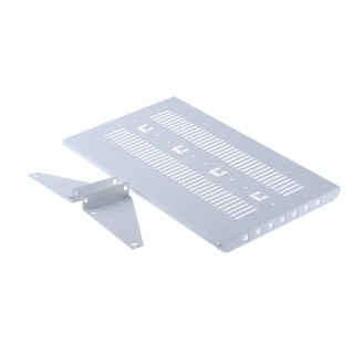 nVent SCHROFF Grey Cantilever Shelf 2U, 15kg Load, Steel Ventilated 430mm x 250mm x 26mm 20118789